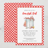 Summer Crawfish Boil Seafood invitation 招待状 (正面/裏面)