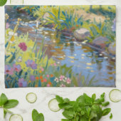 Summer Creek Flowers キッチンタオル (折り畳み)