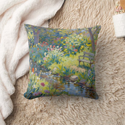 Summer Creek Flowers  クッション (ブランケット)