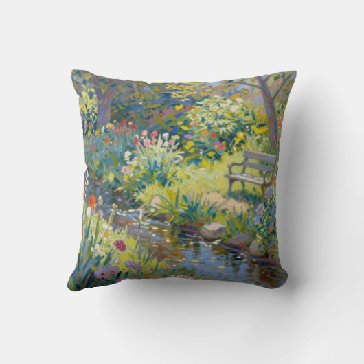 Summer Creek Flowers  クッション (裏面)