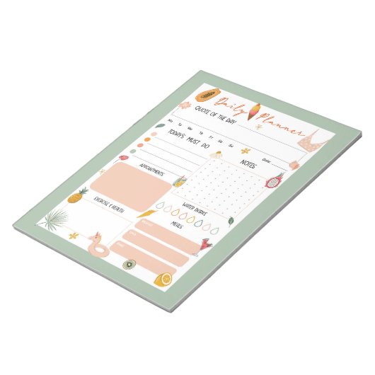 Summer Daily Planner Notepad  ノートパッド (アングル)