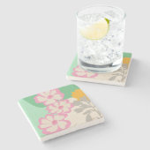 Summer Daisies Color Blocks Modern Floral  ストーンコースター (横)