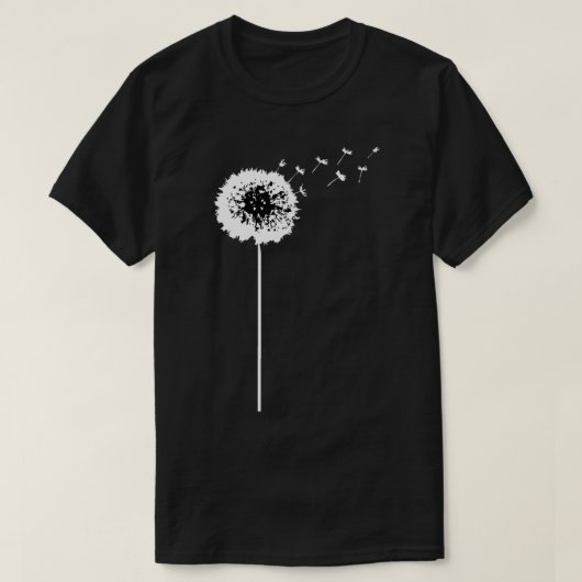 Summer Dandelion Blowing Wind Seeds Graphic Art Il Tシャツ (デザイン正面)