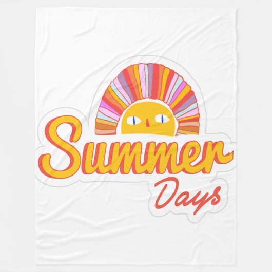Summer day  フリースブランケット (正面)