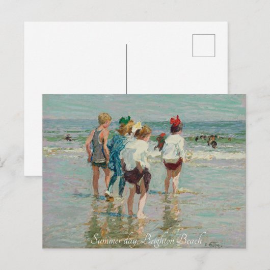 "Summer Day-Brighten Beach-EH Potthast" ポストカード (正面/裏面)
