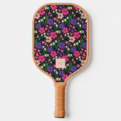 Summer Ditsy Floral Monogrammed Pickleball Paddle ピックルボールラケット (裏面)