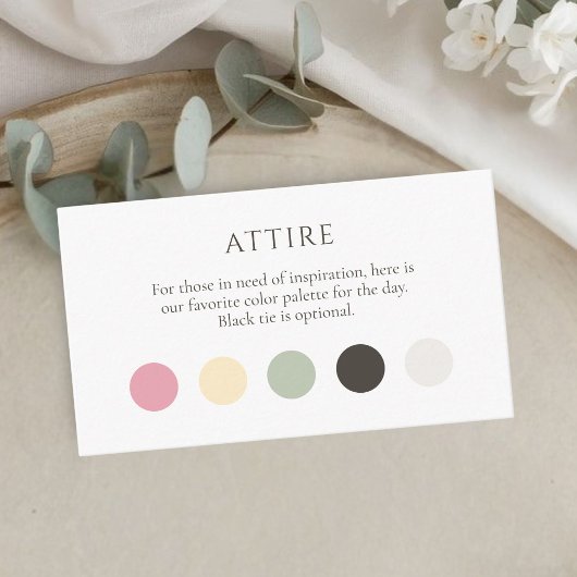 Summer Dot Attire Dress Code Enclosure Card エンクロージャーカード