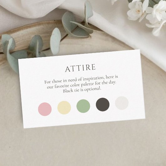 Summer Dot Attire Dress Code Enclosure Card エンクロージャーカード