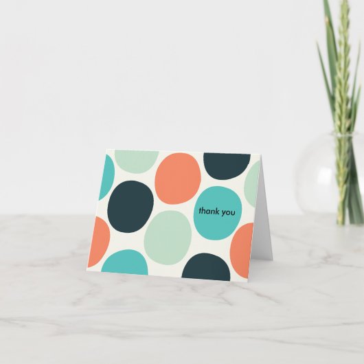 Summer Dots Thank You Note Card サンキューカード (正面)