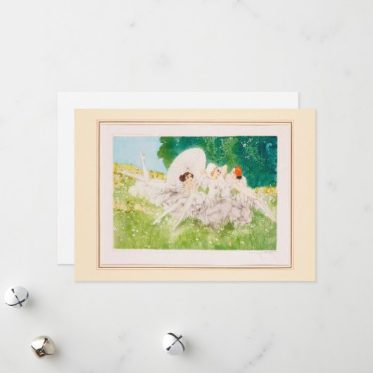 Summer Dreams, 1934 by Louis Icart シーズンカード (正面/裏面インサイチュ)