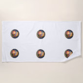 Summer Escape Tropical Beach Sunset Bath Towel ビーチタオル (正面)