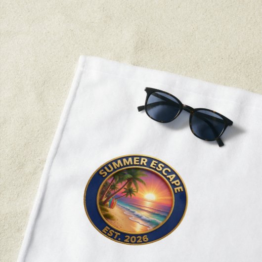 Summer Escape Tropical Beach Sunset Bath Towel ビーチタオル (インサイチュ)