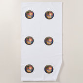 Summer Escape Tropical Beach Sunset Bath Towel ビーチタオル (正面)