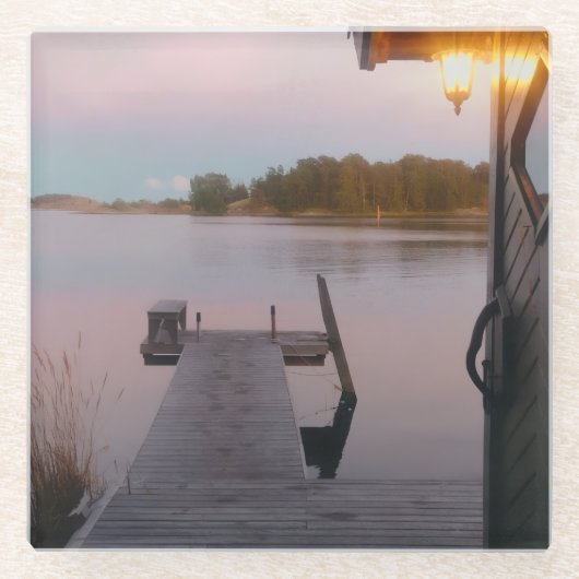 Summer evening in the swedish archipelago ガラスコースター (正面)