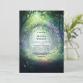 Summer Fairy Tale Enchanted Forest  Baby Shower 招待状 (スタンド正面)