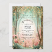 Summer Fairy Tale Enchanted Forest  Quinceañera  招待状 (正面)