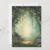 Summer Fairy Tale Enchanted Forest  Quinceañera  招待状 (裏面)