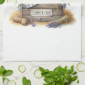 Summer Farm Baby Cow キッチンタオル (折り畳み)