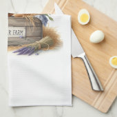 Summer Farm Baby Cow キッチンタオル (四つ折り)