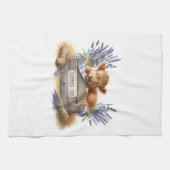 Summer Farm Baby Cow キッチンタオル (横)