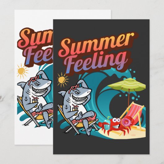 "Summer Feeling"  Einladung 招待状 (正面/裏面)