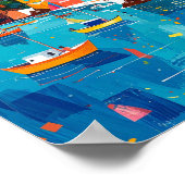 Summer Festival Abstract ポスター (角)