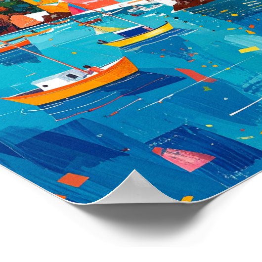 Summer Festival Abstract ポスター (角)