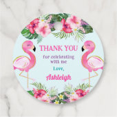 Summer Flamingo Birthday Partyありがとう フェイバータグ (裏面)