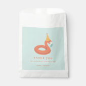 summer flamingo float kids birthday pool party フェイバーバッグ (正面)