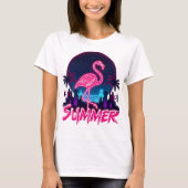 Summer Flamingo neon Sommer Tシャツ (正面)