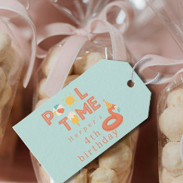 summer flamingo popsicle kids birthday pool party ギフトタグ