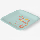 summer flamingo popsicle kids birthday pool party ペーパープレート (傾斜あり)