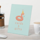 summer flamingo popsicle kids birthday pool party 台座サイン (インサイチュ)