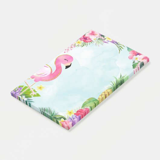 Summer Flamingo Post it Note Pad ポストイット (アングル)