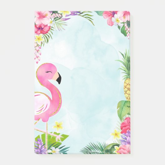 Summer Flamingo Post it Note Pad ポストイット (正面)