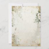 Summer Floral Arch Enchanted Garden Quinceañera  招待状 (裏面)