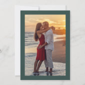 Summer floral Bridal Shower with Photo Green 招待状 (裏面)