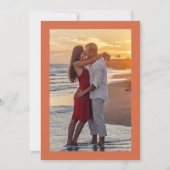 Summer floral Bridal Shower with Photo Orange 招待状 (裏面)