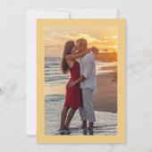 Summer floral Bridal Shower with Photo Yellow 招待状 (裏面)