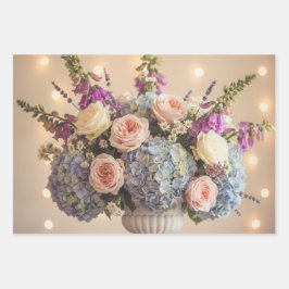 Summer Floral colorful bouquet ラッピングペーパーシート