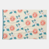 Summer Floral Grapefruit – Coastal Citrus Design キッチンタオル (横)