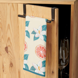 Summer Floral Grapefruit – Coastal Citrus Design キッチンタオル