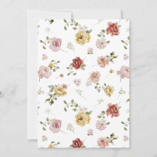 Summer Floral Wedding 招待状 (裏面)