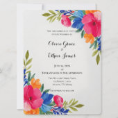Summer Floral Wedding Invitations - Floral Design 招待状 (正面)