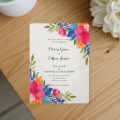 Summer Floral Wedding Invitations - Floral Design 招待状