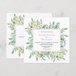 Summer Flowersフローラ結婚とRSVP 招待状