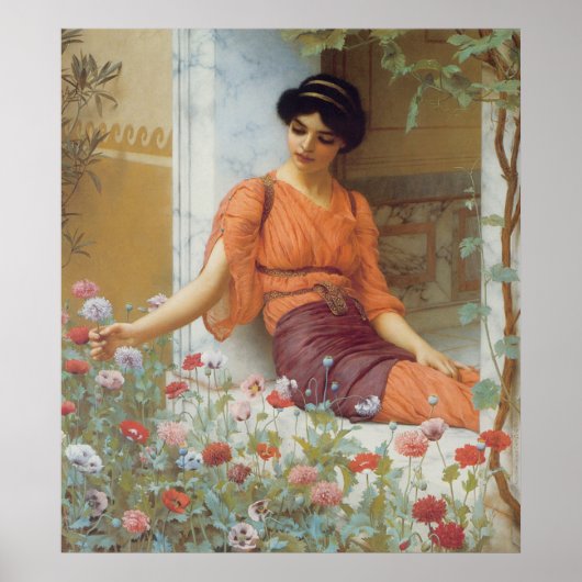 Summer Flowers by John William Godward ポスター (正面)