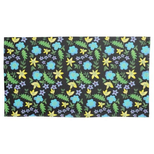 Summer flowers colourful 枕カバー (正面左)