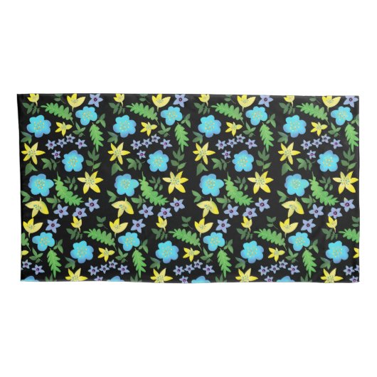 Summer flowers colourful 枕カバー (裏面-右)