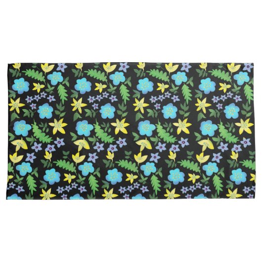 Summer flowers colourful 枕カバー (正面右)